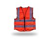 เสื้อจราจรสะท้อนแสงสีส้ม ผ้้าตะข่าย ซิป+กระเป๋า รุ่น CG-005