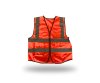 เสื้อจราจรสะท้อนแสงสีส้ม โพลีเอสเตอร์ ซิป+กระเป๋า รุุ่น CG-008