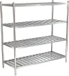 4 Tier Stainless Steel Slotted Shelf