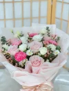 ช่อดอกไม้ชมพูพาสเทล FW004