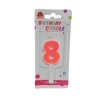 เทียนตัวเลขกลางเลข 8 (IO.107) (สีพาสเทล)