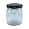 ขวดโหลแก้ว 7oz. PAK (6401) พร้อมฝาล็อคสีดำ (4ใบ/แพ็ค)