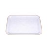ถาดพลาสติกเหลี่ยม PET 40.5x29.5x2 cm. ใสขอบทอง
