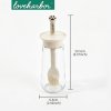 LoveHarbor LH0049 280ML. Glass Paw-Shaped Brush Oil Bottle