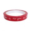 เทปสีพิมพ์ลาย”For You”สีแดง15mm.