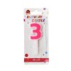 เทียนตัวเลขกลางเลข 3 (IO.107) (สีพาสเทล)