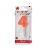 เทียนตัวเลขกลางเลข 4 (IO.107) (สีพาสเทล)