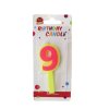 เทียนตัวเลขกลางเลข 9 (IO.107) (สีพาสเทล)