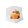 BeeBox (CH-1W) กล่องเค้กจิ๋วทรงสูง+ส้อม 11x12x10 cm. สีขาว (20ชุด/แพค)