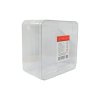 กล่องเหลี่ยม PET พร้อมฝา 106x106x57 mm.(390 ml.)