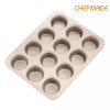 CHEFMADE WK9067 พิมพ์มัฟฟิน 12 ช่อง ขนาด 32.5x25.8x3cm ถาดอบขนม