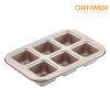 CHEFMADE WK9150 ถาดอบบราวนี่ 6 ช่อง (26.6x18.1x4.1 cm) เคลือบ Non-Stick พรีเมียม