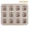 CHEFMADE WK9788 พิมพ์อบขนมลายวัว 12 ช่อง (Non-stick Cow Cake Pan)