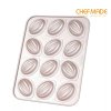 CHEFMADE WK9829 พิมพ์รักบี้/พิมพ์ขนมไข่ 12 Cup Non-stick Rugby Cake Pan