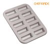 CHEFMADE WK9839 พิมพ์ขนมฟินองเซีย 10 ช่อง (Cigar Financier Cake Mold)