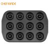 CHEFMADE WK9034 12 Cup Non-stick Mini Donut Pan