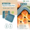 CHEFMADE WK10019 8"Non-stick Square Cake Pan (GREEN)