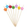 ไม้จิ้ม (ดาว) 12 cm. (คละสี) (100ชิ้น/แพ็ค)