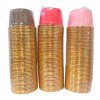 Deejang 44/35 กระทงมัฟฟินคัพเค้ก ด้านในสีทอง  คละสี (50ใบ/แพ็ค)