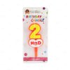 เทียนตัวเลขหัวใจเลข HBD 2 (IO.126) (สีพาสเทล)