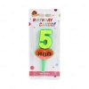 เทียนตัวเลขหัวใจเลข HBD 5 (IO.126) (สีพาสเทล)