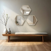 SOLA Hex Mirror กระจกหกเหลี่ยมกรอบไม้ดีไซน์มินิมอล