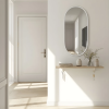 กระจกเงา Oval Aura Mirror กระจกทรงวงรี กรอบสีขาว ติดผนัง Minimal Luxury แต่งบ้านสไตล์มินิมอลหรู