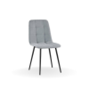 SADIA Chair – Velvet Upholstered, Soft Padded, Black Metal Legs