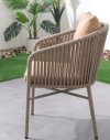 NOVA เก้าอี้พักผ่อนดีไซน์มินิมอล เบาะสีน้ำตาลอ่อน Earth Tone Rope Chair รุ่น Aura Cushion