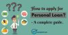how to apply for a personal loan in USA