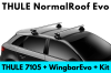 แร็คหลังคา THULE รุ่น 7105 สำหรับรถ Normal Roof Evo ชุดขาจับ คานขวาง ที่วางบนหลังคารถ