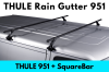 แร็คหลังคา THULE รุ่น 951 สำหรับรถ Rain Gutter 15cm ชุดขาจับ คานขวาง ที่วางบนหลังคารถ