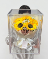 Artificial Flowers - Sunflower in AcrylicBox