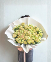 Greenish Theme Elegant Bouquet - Foam wrapping