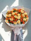 Peachy Orange Rose Bouquet