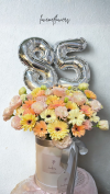 Mix Flower Box with balloons