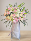 Floral Standee Pink/White Tone สแตนด์ดอกไม้แสดงความยินดี