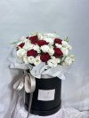 Lisanthus and Rose Flower Box - M