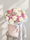 Blush Hydrangea & White Carnation Box