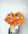 20 Orange Cappucino Roses FlowerBox