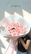 20 Pink English Roses Trendy Wrapping