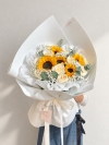 Bright Sunshine & Cream Foam Wrapping Bouquet