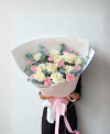 Pink and White with dust of Blue Bouquet - Fairytale and Pretty