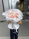 Pink Rose & Smiley Ping Pong White Foam Wrapping Bouquet