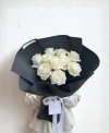 10 White Rose Black Trendy Wrapping
