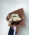 10 English White Roses - Mocha Foam Wrapping