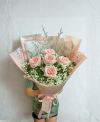5 Pink Roses in Pink Wrapping