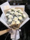 White Carnation with Snowleaves