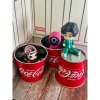 [พร้อมส่งในไทย] ถังโค้กจิ๋ว ถังโลหะลายโค้ก ถังใส่ปากกา ของตกแต่งโต๊ะทำงาน ของจิ๋ว