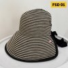 DEFECT SALE Topi Floppy Stripes Lipat Pantai Anti Panas